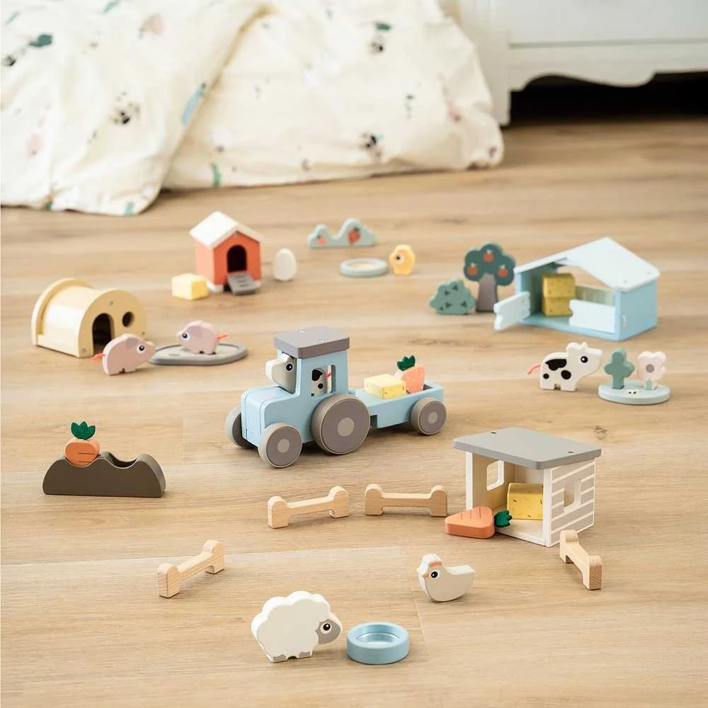Done by Deer medinis traktorius Tiny farm Dotti Mėlyna