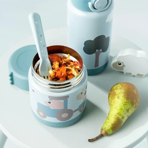Done by Deer termo maisto indelis Tiny farm Mėlyna 300ml