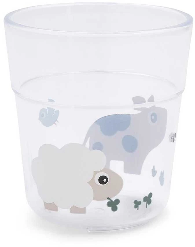 Done by Deer vaikiška stiklinė Glass L Tiny farm Sand (180 ml)