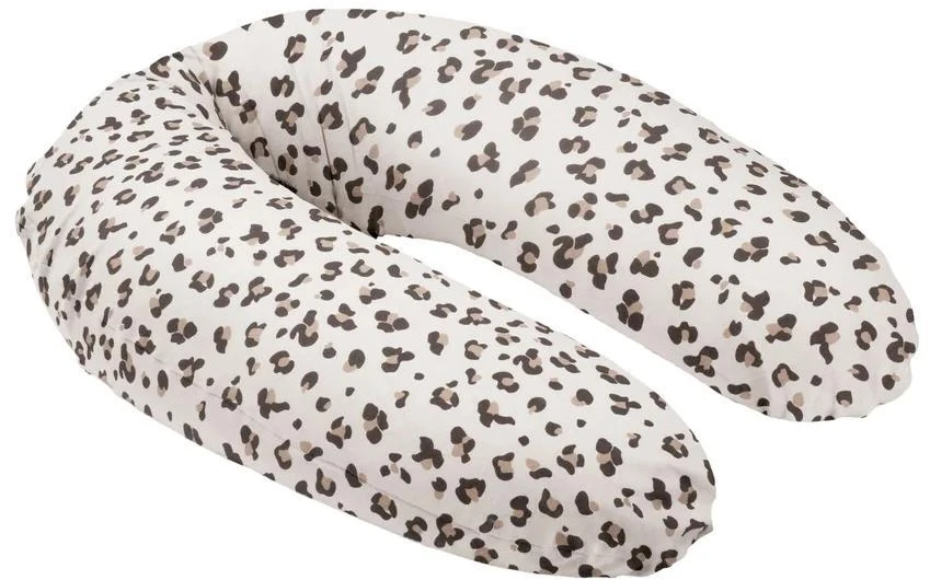 Doomoo Buddy maitinimo ir nėštumo pagalvė Leopard Kreminis, 180 cm