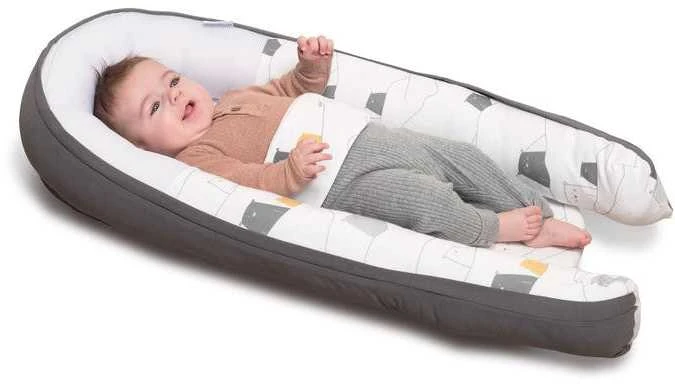 Doomoo kūdikio lizdelis (naujagimio gultukas) "Cocoon Bear Pilkas"