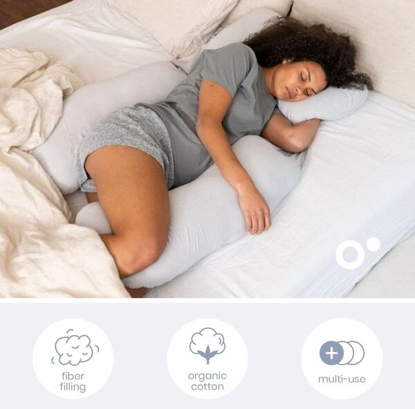 Doomoo Maxxy maitinimo ir nėštumo pagalvė Dots Pilkas