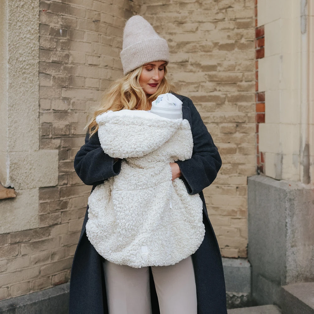 Elodie Details Cozy Cover 2in1 šiltas uždangalas nešioklei ir vežimėliui Soft Sherpa