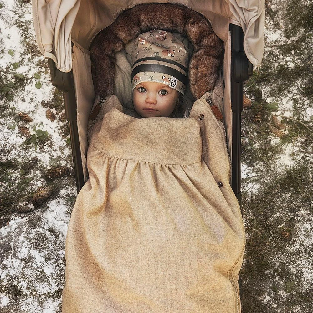 Elodie Details vilnonis žieminis vokelis kūdikiui Pure Khaki rusvai gelsvas