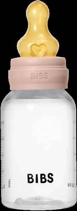 BIBS plastikinis buteliukas nuo dieglių 150 ml (Blush) pilnas komplektas