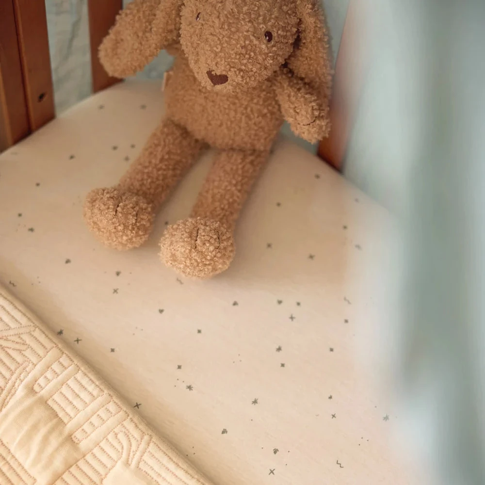 Jollein jersey paklodė su guma Twinkling Sea Žalias