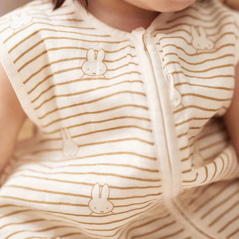 Jollein kūdikio muslino miegmaišis 0.5 TOG Miffy Stripe