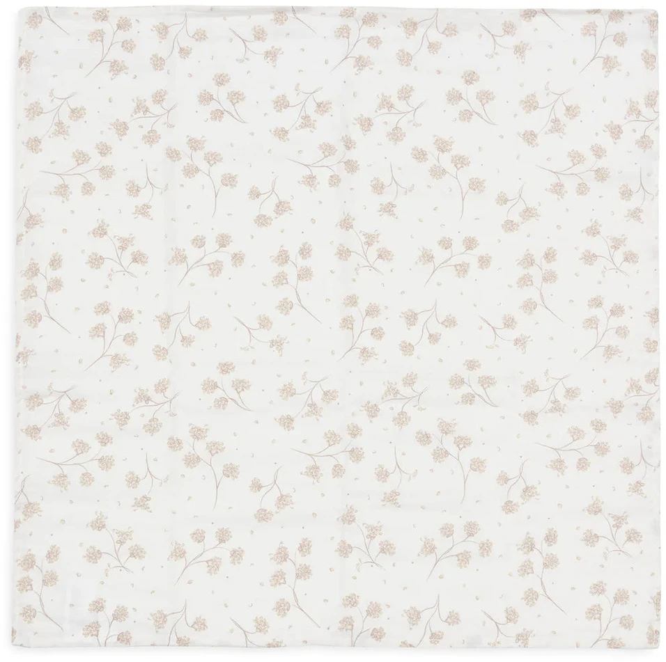 Jollein muslino vystyklai Leafy Dreams 70x70 cm, 3 vnt.