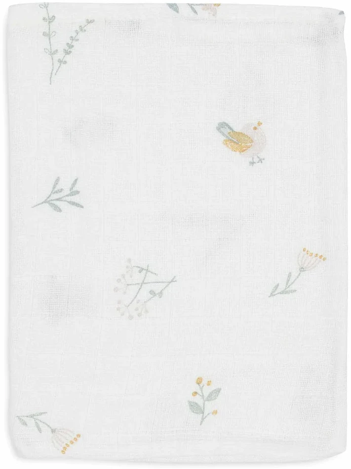 Jollein muslino vystyklai Lovely Birds 3 vnt. 15x20 cm