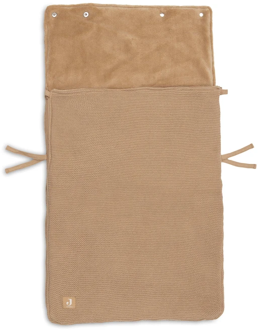 Jollein šiltas vokelis autokėdutei 0+ ir vežimėliui Basic Knit Hazel