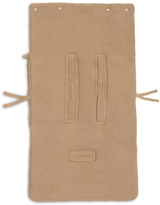 Jollein šiltas vokelis autokėdutei 0+ ir vežimėliui Basic Knit Hazel