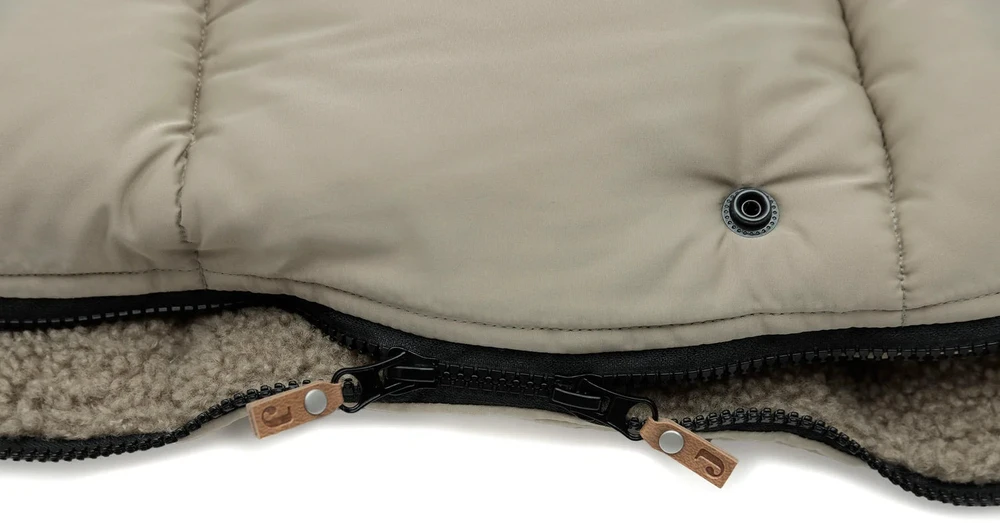 Jollein šiltas vokelis vežimėliui Puffed Olive Žalias, 110×52 cm