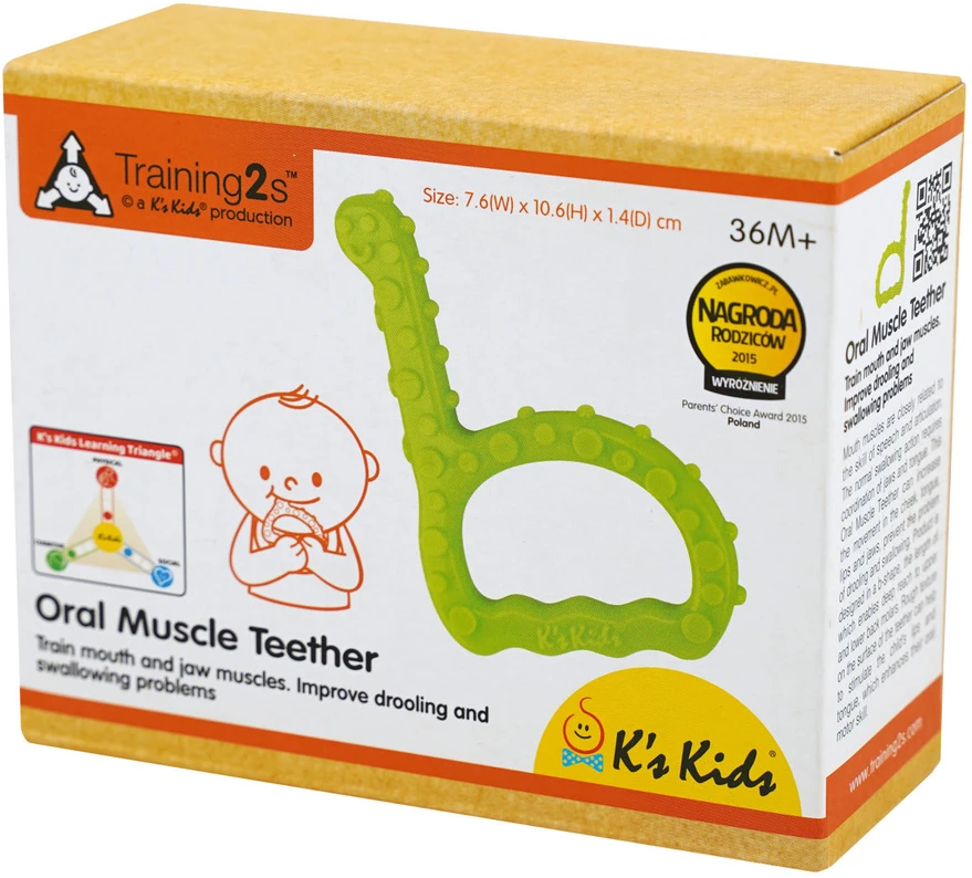 Ks Kids Training2S K’s Kids Oral Muscle Teether kramtukas burnos raumenims lavinti, 0–3 m.