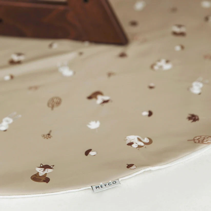 Meyco Baby apsauginis grindų kilimėlis po maitinimo kėdute Forest Animals Sand
