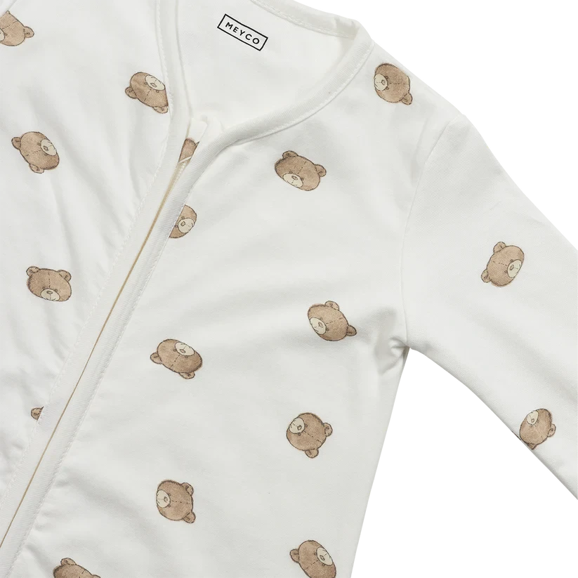 Meyco Baby apvalus kūdikio miegmaišis su rankovėmis Bear Multicolour, TOG 1.0
