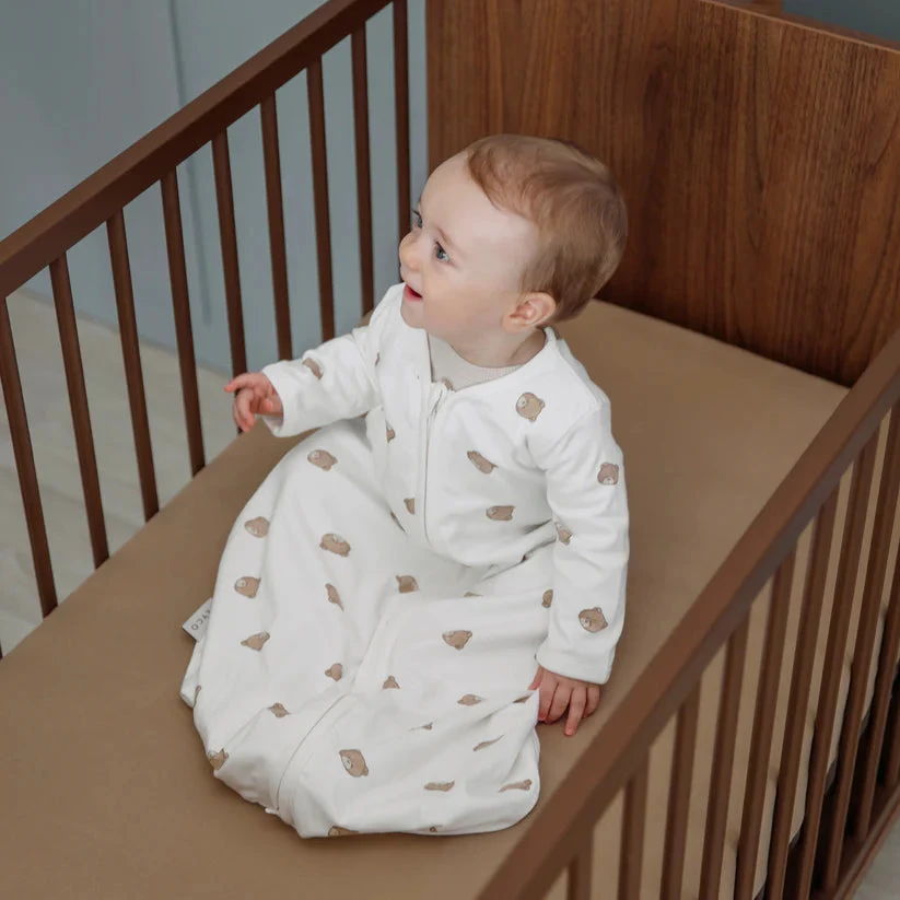 Meyco Baby apvalus kūdikio miegmaišis su rankovėmis Bear Multicolour, TOG 1.0