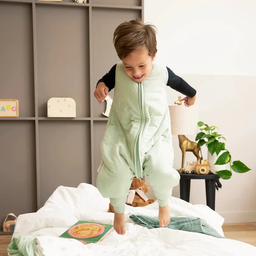 Meyco Baby kūdikio miegmaišis su kojytėmis Slub Soft Žalias – TOG 2.0