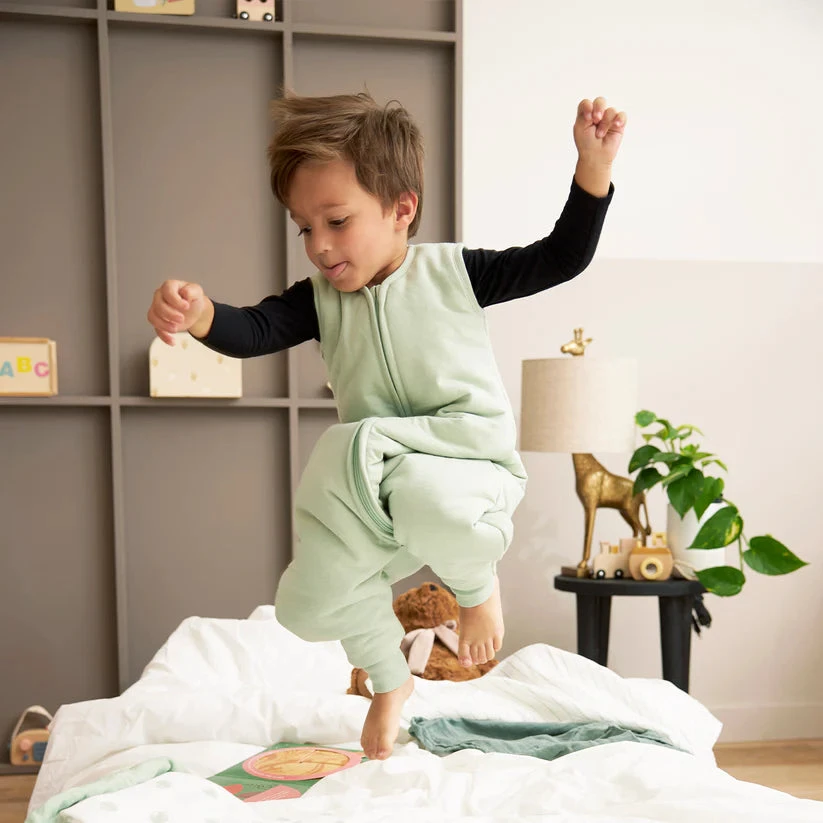 Meyco Baby kūdikio miegmaišis su kojytėmis Slub Soft Žalias – TOG 2.0