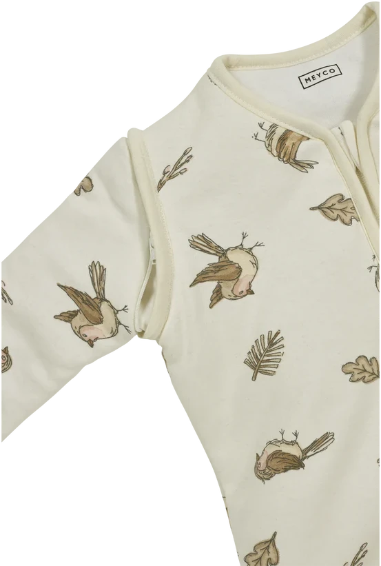 Meyco Baby kūdikio miegmaišis su nusegamomis rankovėmis Robin Multicolour, TOG 2.5