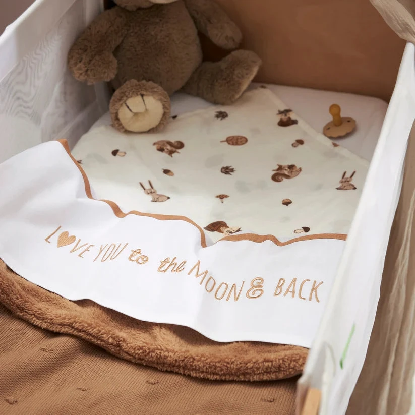 Meyco Baby marliniai muslino vystyklai Forest Animals Toffee, 70×70 cm, 3 vnt.