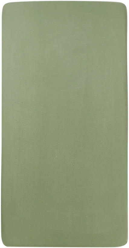 Meyco Baby medvilninė jersey paklodė su guma 60 × 120 cm, Olive Žalias