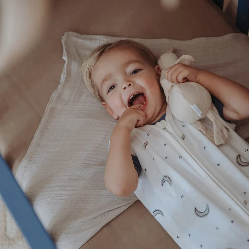 Meyco Baby medvilninis kūdikio miegmaišis Moon Indigo, TOG 0.3