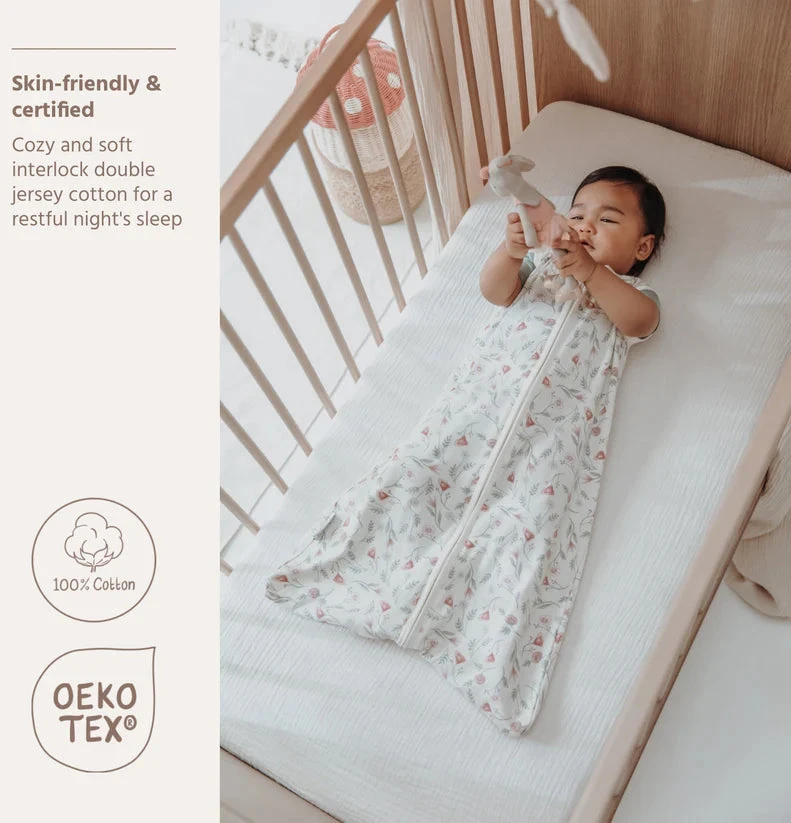 Meyco Baby medvilninis kūdikio miegmaišis Flower Multicolour, TOG 0.3
