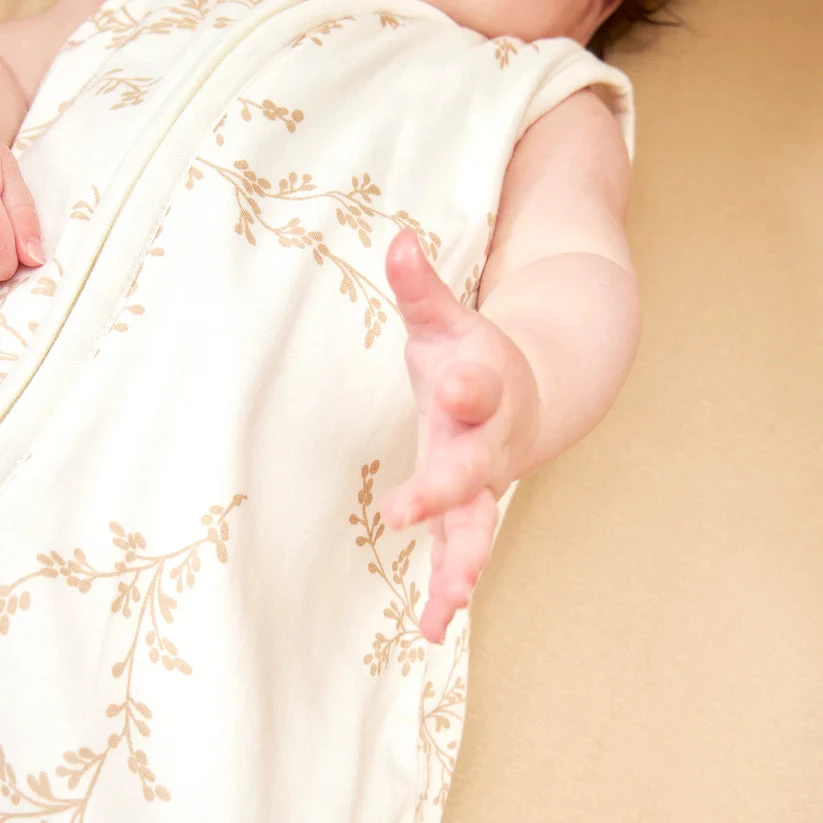 Meyco Baby medvilninis kūdikio miegmaišis Branches Sand, TOG 0.3