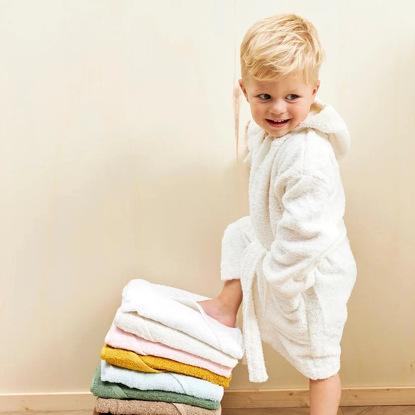 Meyco Baby medvilninis vonios rankšluostis su gobtuvu 75 × 75 cm, Offwhite – Terry