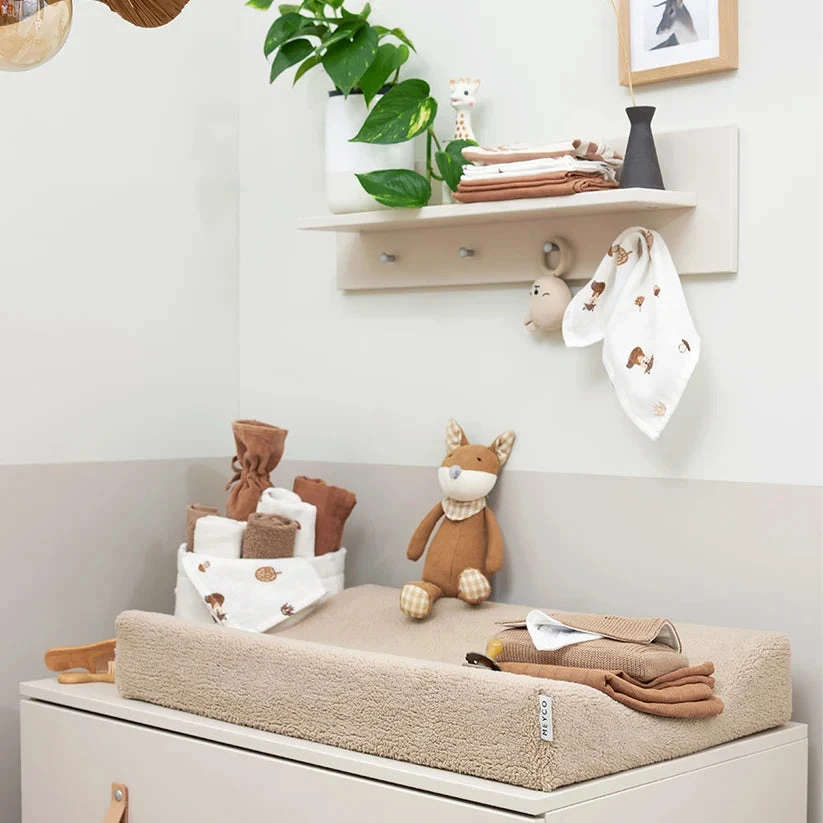 Meyco Baby muslino šluostės-merliukai Forest Animals Toffee, 30×30 cm, 3 vnt.