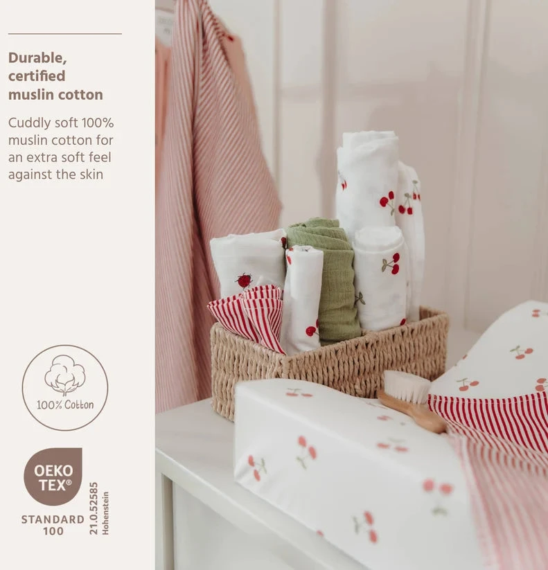 Meyco Baby muslino šluostės-merliukai Girly Garden Multicolor, 30×30 cm, 3 vnt.