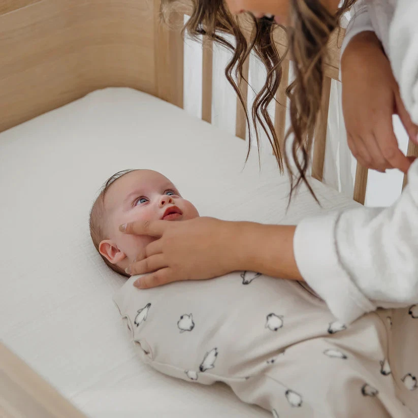 Meyco Baby naujagimio miegmaišis-kokonas Penguin Soft sand TOG 0.3