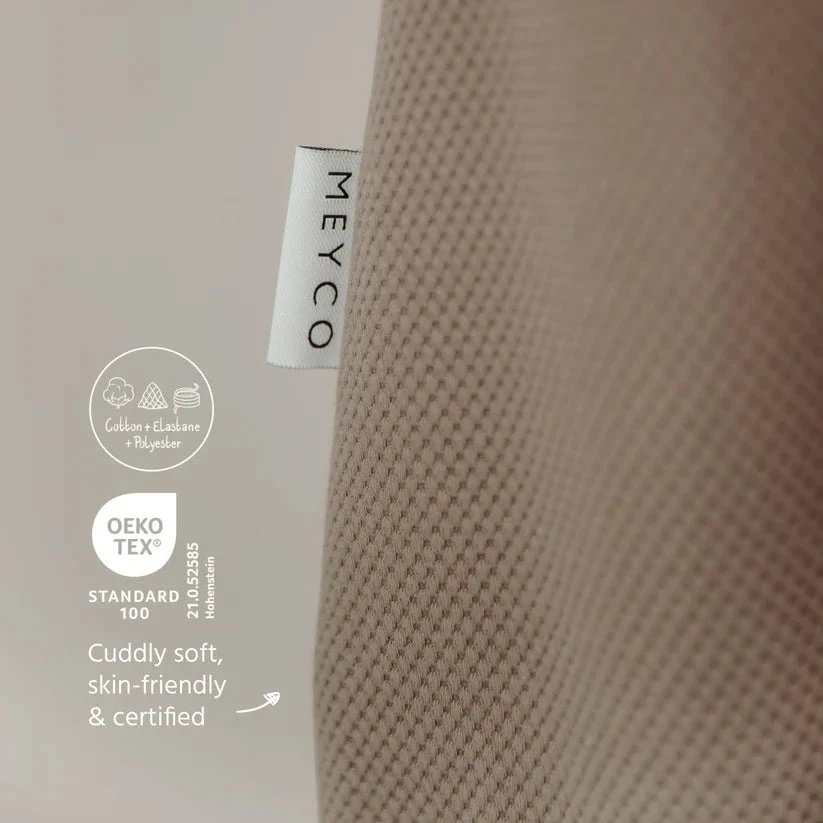 Meyco Baby Studio Classic pašiltintas miegmaišis su nusegamomis rankovėmis, 2.5 TOG, Dark Taupe