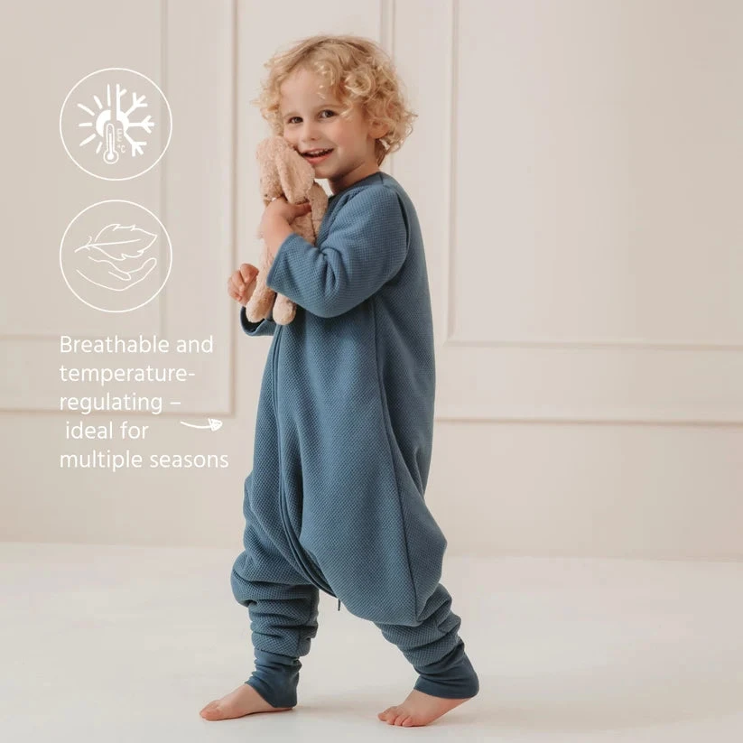 Meyco Baby Studio miegmaišis su kojytėmis, nusegamomis rankovėmis ir atverčiamomis kojinėmis TOG 2.5 Indigo