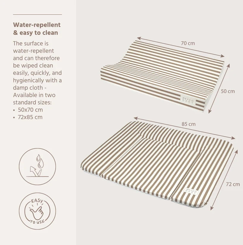 Meyco Baby vystymo lenta Fat Stripe Taupe, 50 × 70 cm