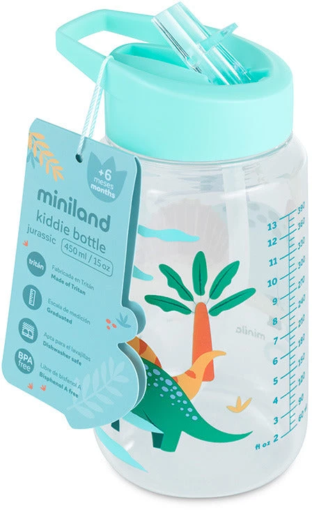 Miniland vaikiška gertuvė su šiaudeliu Dinozaurai