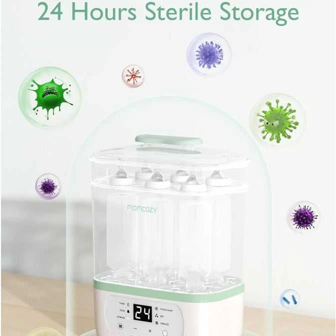 Elektrinis garų buteliukų sterilizatorius kūdikiams Momcozy 8-in-1