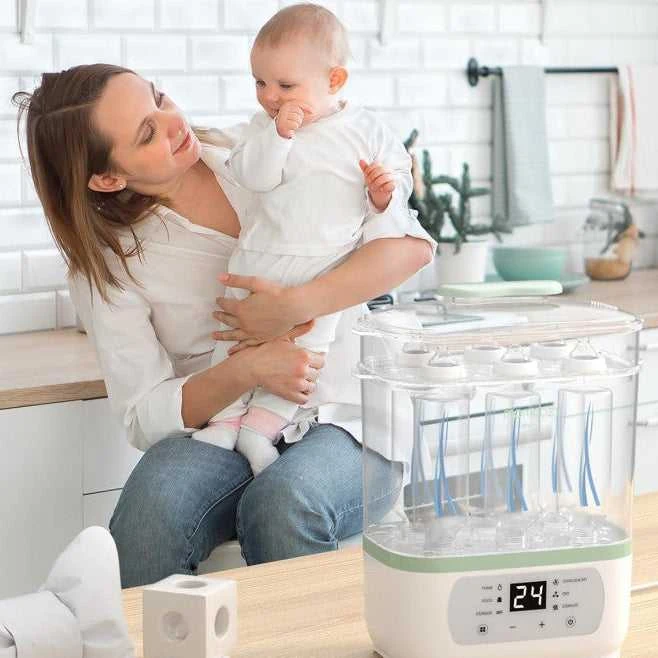 Elektrinis garų buteliukų sterilizatorius kūdikiams Momcozy 8-in-1