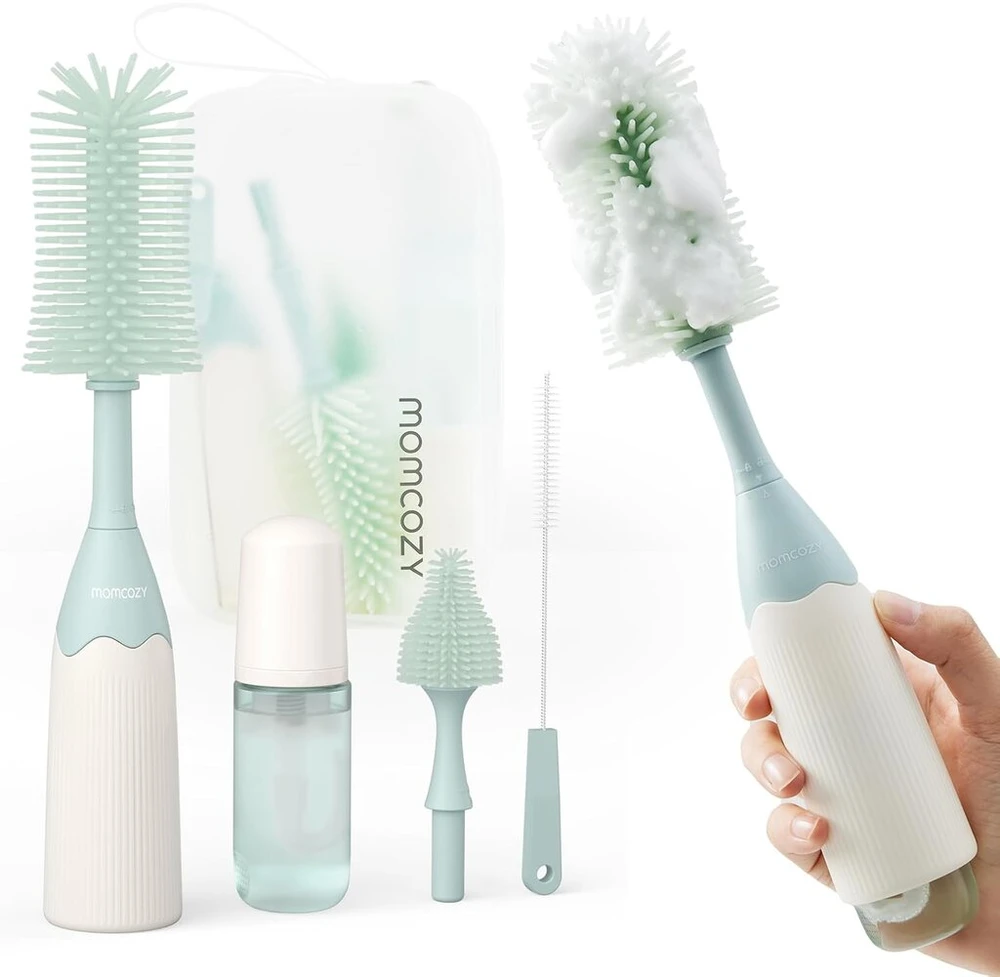 MOMCOZY BUTELIUKŲ IR ŽINDUKŲ ŠEPETĖLIŲ RINKINYS PUSH-PRESS
