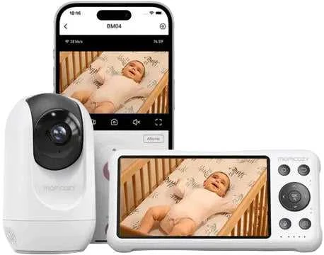 MOMCOZY SMART 5.0 COLIŲ VIDEO AUKLĖ BM04 SU WIFI FUNKCIJA