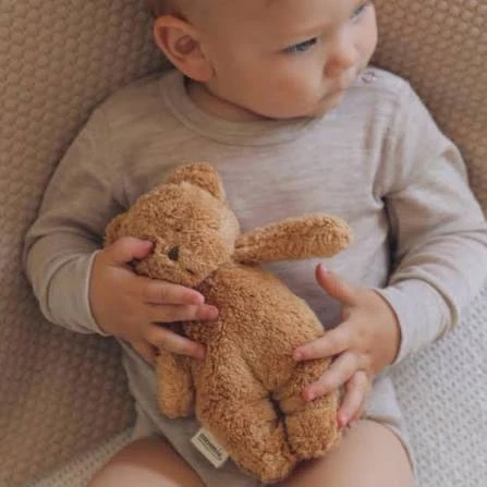 Moonie sensorinis minkštas žaislas Little Teddy Cappuccino