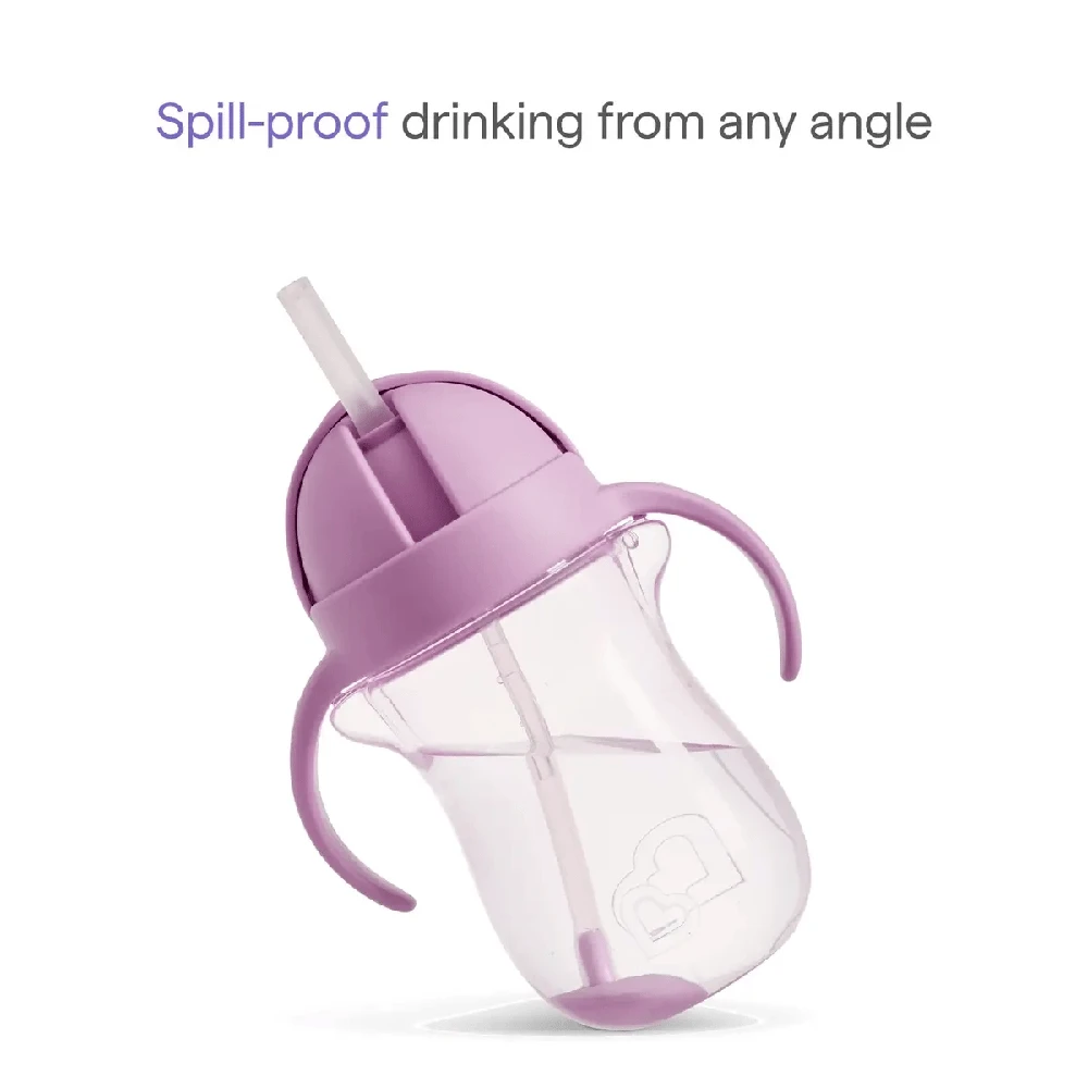 Munchkin gertuvė su šiaudeliu Any Angle™ Weighted Straw Cat Cup, 296 ml, pink