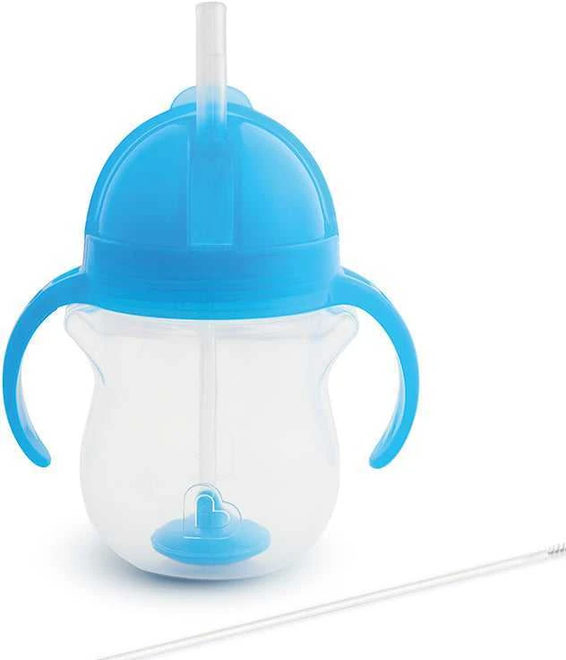 Munchkin gertuvė su šiaudeliu Click Lock Tip & Sip Straw Cup 207ml (daug spalvų)