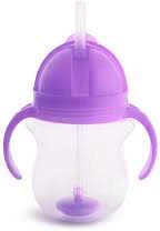Munchkin gertuvė su šiaudeliu Click Lock Tip & Sip Straw Cup 207ml (daug spalvų)