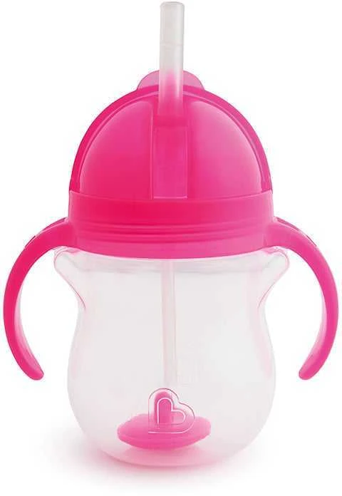 Munchkin gertuvė su šiaudeliu Click Lock Tip & Sip Straw Cup 207ml (daug spalvų)