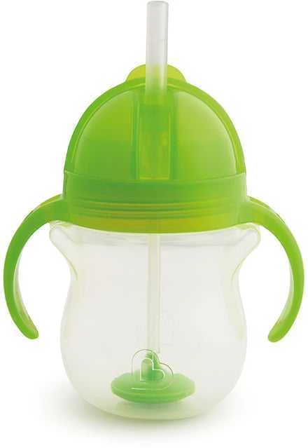 Munchkin gertuvė su šiaudeliu Click Lock Tip & Sip Straw Cup 207ml (daug spalvų)