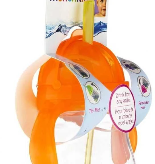 Munchkin gertuvė su šiaudeliu Click Lock Tip & Sip Straw Cup 207ml (daug spalvų)