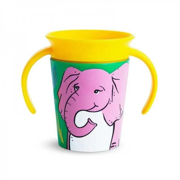 MUNCHKIN mokomasis puodelis, dramblys, Miracle 360 Wildlove, 6mėn+, 266 ml, 05193202