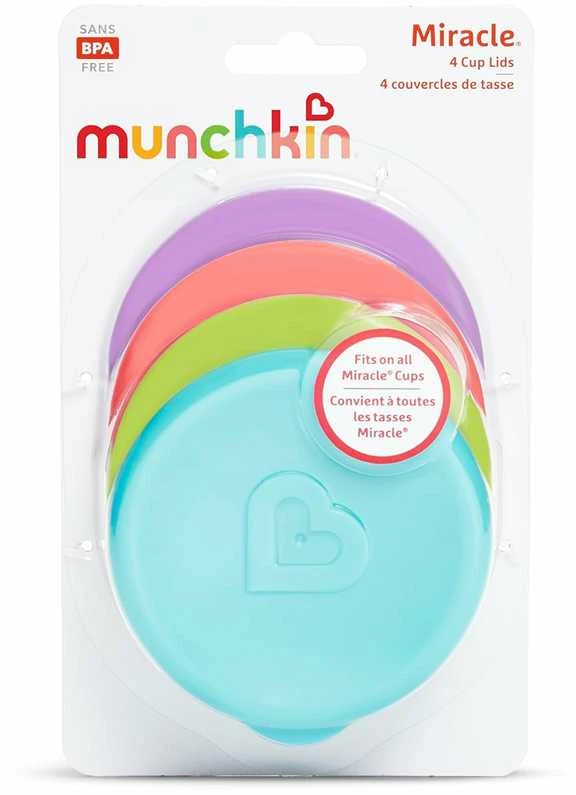 Munchkin mokymosi puodelių - gertuvių Miracle 360 dangteliai (daug spalvų)