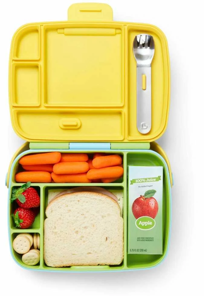 Munchkin priešpiečių dėžutė su skyriais Bento Box (žalia)